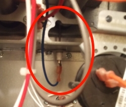 Thermocouple on a gas furnace